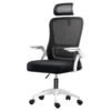 Silla de Oficina, para Gaming, Escritorio Ergonmica con Reposacabezas, Ajustable y con Soporte Lumbar Respaldo de Malla Transpirable Reposabrazos Abatibles de 90 Giratoria 360 (SF168-002)